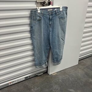 Levi's Classic 515 Light Blue Denim Jeans Capris Capri Pants Plus Women’s 16